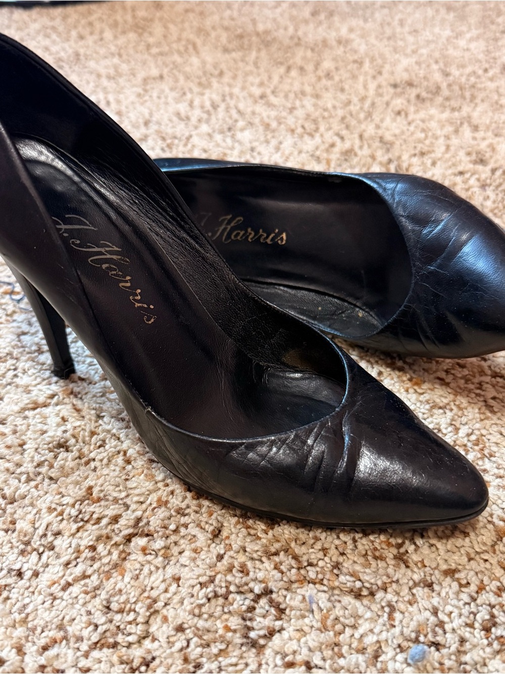 Vintage Black Stiletto Heel